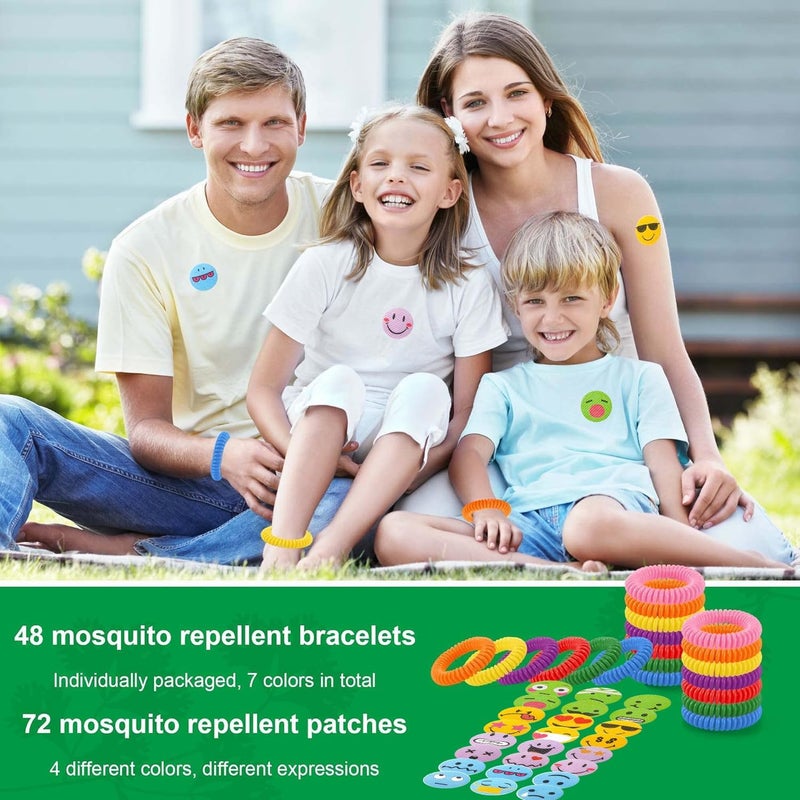 BuggyBeds 48 Pack Mosquito Repellent Bracelets with 72 Mosquito Patches, Individually Wrapped Mosquitoes Bracelets Stickers for Camping Swimming Outdoor Indoor, Deet Free - Image 5